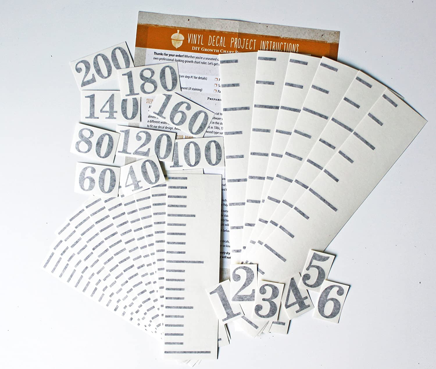 DIY Vinyl Growth Chart Ruler Decal Kit, Metric Combination - Walmart.com