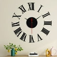 thumbnail image 1 of DIY Wall Clock - Frameless Mute Mirror Sticker Decor, Self-Adhesive EVA Foam Digits for Home Office Cafe & Hall, 20" Customizable Silent Clock, 1 of 6