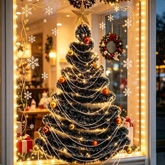 DIY Wall Mounted Christmas Trees with LED Light, Space-Saving Christmas Decor Ideas, Kids Toys Wall Hanging Christmas Tree for Small Space Home Hioliday Decoration.