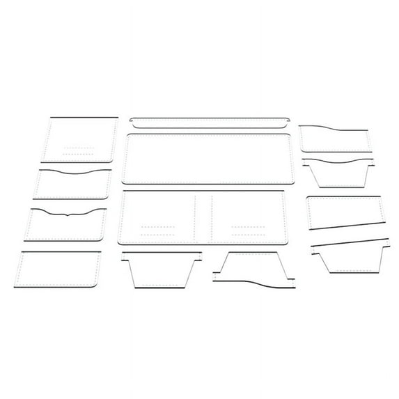 DIY Wallet Design Leather Template Paper Stencils Hand Leather Tool