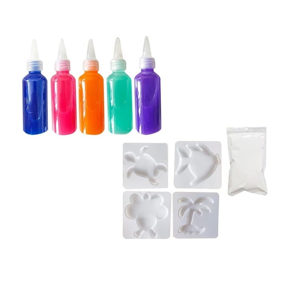 DIY Water Elves Toy Kit, Sea Animal Mold Set with Sodium Alginate, Creative Puzzle Game for Party Activity