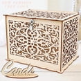 thumbnail image 1 of DIY Wedding Card Box with Lock Rustic Wood Card Box Gift Card Holder Card Box Perfect for Weddings, Baby Showers, Birthdays, Graduations Hold up 225 Cards, 1 of 7
