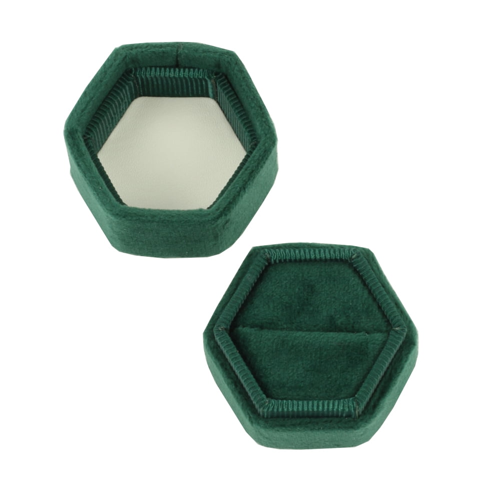 DIY Wedding Koyal Wholesale Velvet Ring Box, Emerald Green