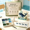 thumbnail image 1 of DIY Whale Glass Mosaic Making Kit, Under the Sea Themed Craft Project, Educational Art Activity for Boys & Girls, 1 of 6