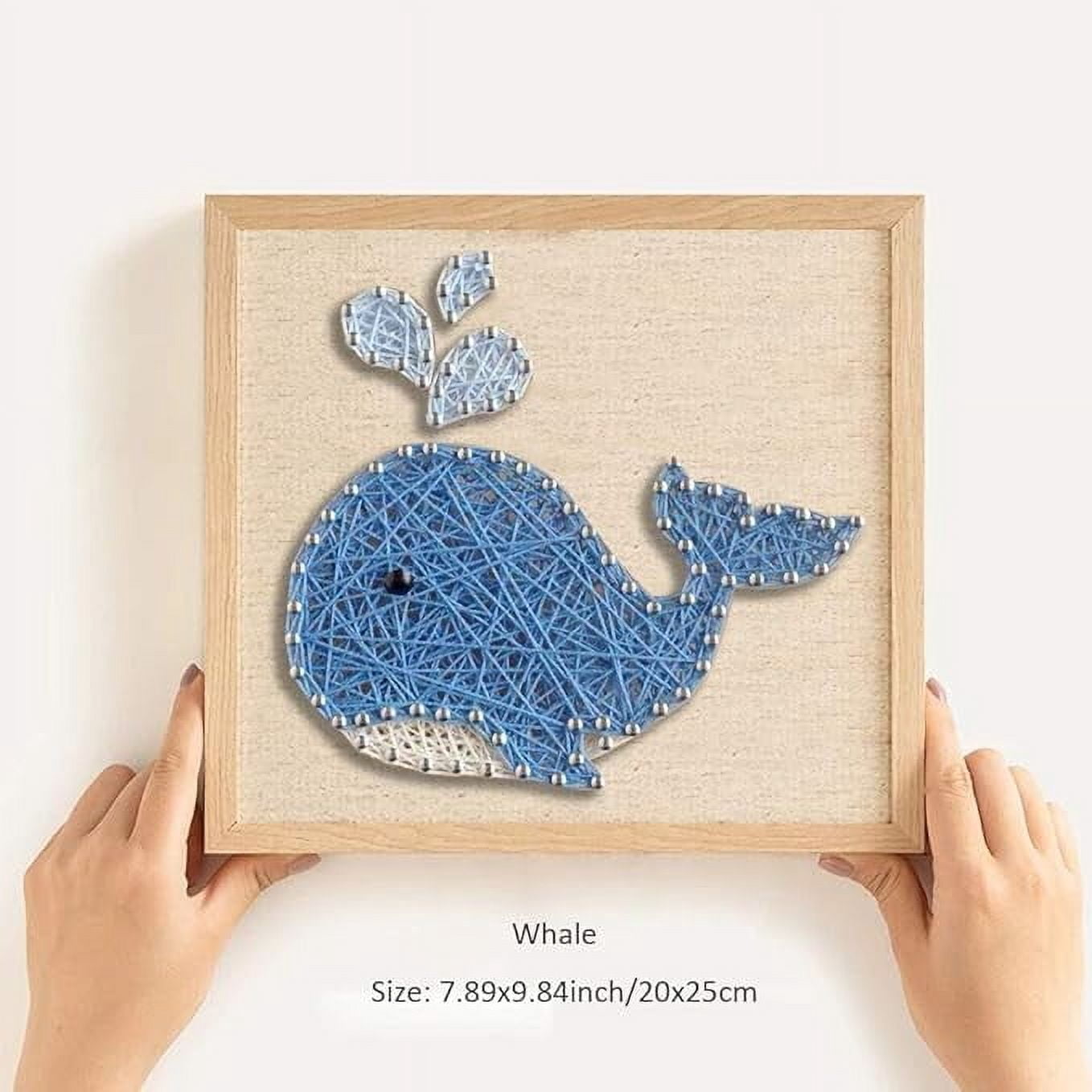 DIY Whale String Arts & Crafts for Boys Girls Ages 8-12+, Adult Crafts Kit Home Wall Decorations, Creative Art Activity Gift Toys for Ages8 9 10 11 12+