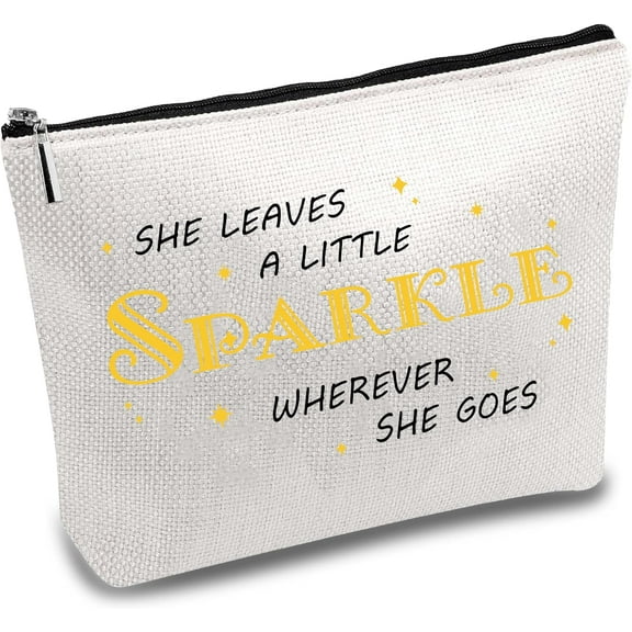 DIY Off White Canvas Makeup Bags Cosmetic Bag Multi Purpose Pen Case with Metal Zipper Toiletry Travel Bag Purse Pouches Sublimation Blanks for Women Keys Pencil Birthday Gifts 10x7 Inch DIY