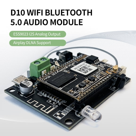 DIY WiFi Audio Receiver Decoder Board for Speaker Upgrade Bluetooth 5.0 HiFi Lossless Streaming Module Support AirPlay DLNA Multiroom Control