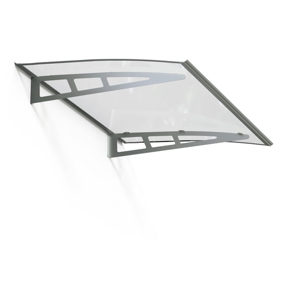 Guansu Exterior Window Awning Solid PC Panel, Steel Frame, UPF 50+ Sun/Rain Shield, Fits Doors/Windows, Light Snow Load, Easy Install