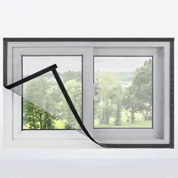 DIY Window Screen Mesh Kit Self-Adhesive Mosquito Net with Hook and Loop Tape Cuttable Polyester Insect Screen For Home Window Ventilation