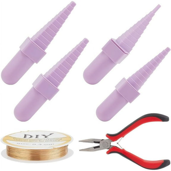 DIY Wire Jig Kit Bail Making Pliers with ABS Wire Winding Towers and Round Copper Jewelry Wire Bending Pliers Wire Looping Forming Pliers Ring Bending Jewelry Tool for Jewelry Supplies