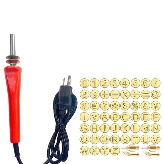 DIY Wood Burning/Carving Set, DIY Wood/Leather Burning Set-26 Letters Copper Mold, Wood Craft Embos