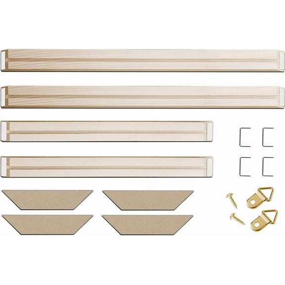 DIY Wood Canvas Frame Kit with Stretch Bar 36x48 Inch Oil Painting & Wall Art - Custom Frames for Paintings & Canvases