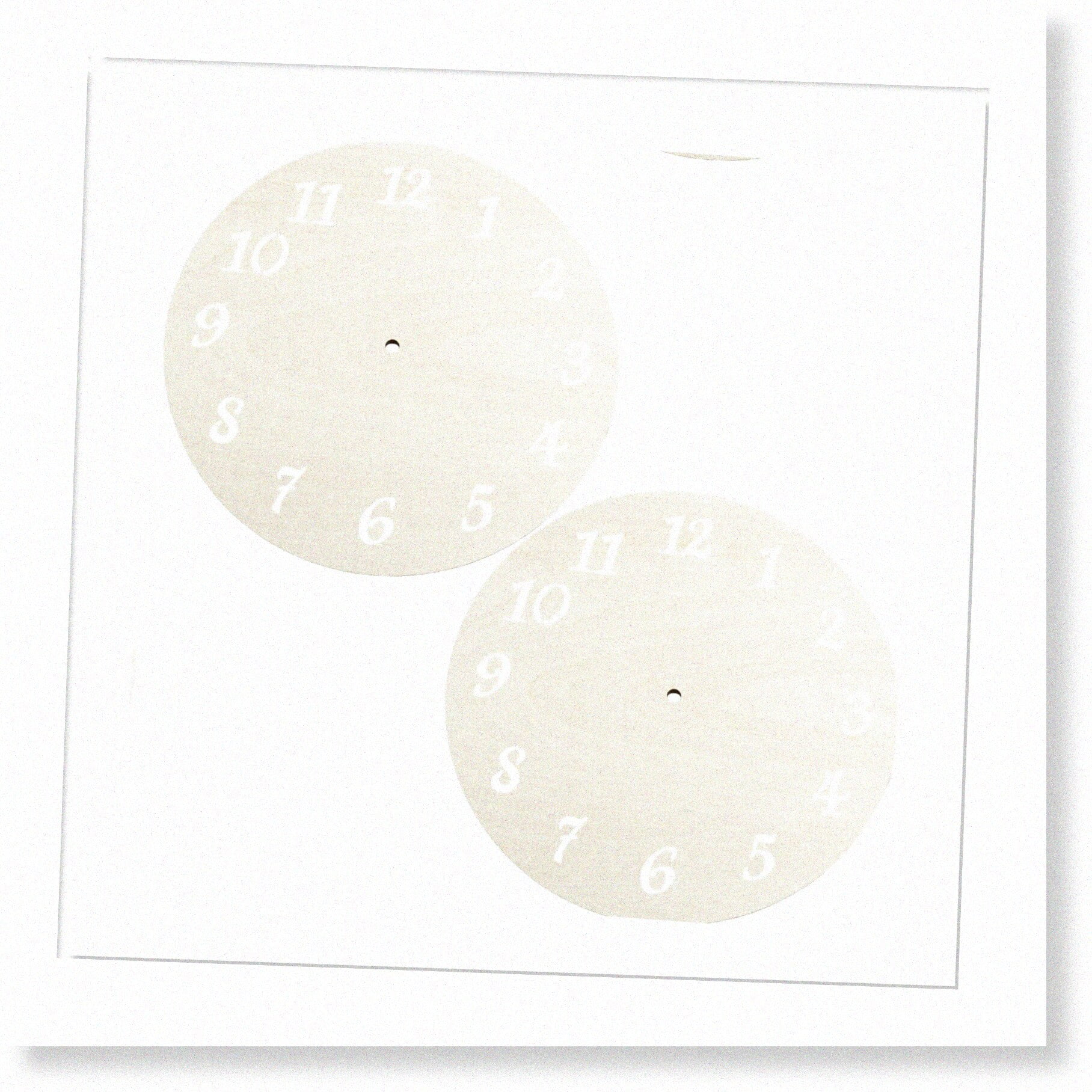 DIY Wood Clock Face Kit 2pcs Unfinished Round Clocks with Laser Cut Numerals, Create Your Own