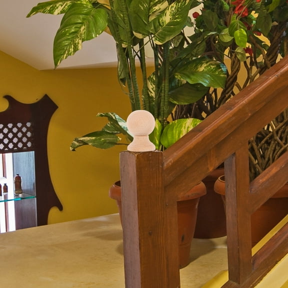 OUNONA Wooden Finials with Classic Roman Bridge Design for Home Decor Craft Projects in Khaki Color wood