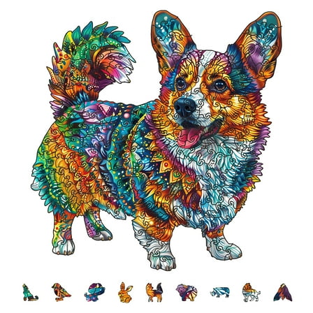 DIY Wooden Assembly Animal Toys Kits for Boys and Girls Children Intelligence Toys Dog 277x288x4mm box:19.8x15.9x5.5cm