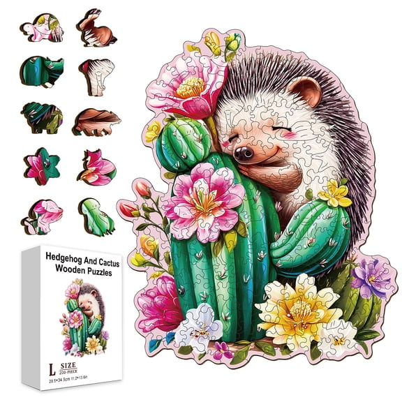 DIY Wooden Assembly Animal Toys Kits for Boys and Girls Intelligence Toys Hedgehog 285x345x4mm box:19.8x15.9x5.5cm