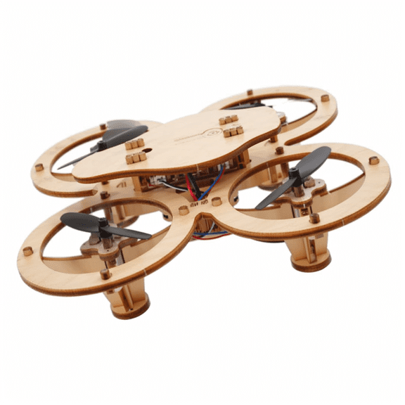 DIY Wooden Assembly RC Drone Kit – Altitude Hold Quadcopter for Teens, High School Students, STEM Educational Model for Drone Training