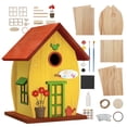 thumbnail image 1 of Wooden DIY Bird House Kit for Kids Audlts to Build, Outdoor Woodworking Crafts Freestyle Painting, Hanging Birdhouse for Garden Yard Decor Gifts, 1 of 9