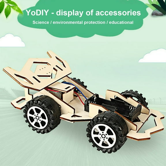 DIY Wooden Car Building Kit for Kids – Paintable, No-Tool Assembly Toy for Ages 3+, Creative Craft & Engineering Learning Gift