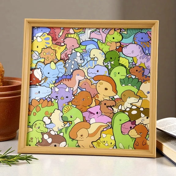 DIY Wooden Cat Puzzle Frame, Little Kitties, Wooden Coloring Puzzle, Creative Paintable 3D Cats Puzzle Photo Frame, for Home Decoration and Self-Made Gift Cat Coloring Puzzle Frame