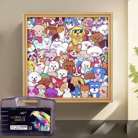 DIY Wooden Cat Puzzle Frame, Little Kitties, Wooden Coloring Puzzle, Creative Paintable 3D Cats Puzzle Photo Frame, for Home Decoration and Self-Made Gift Cat Coloring Puzzle Frame