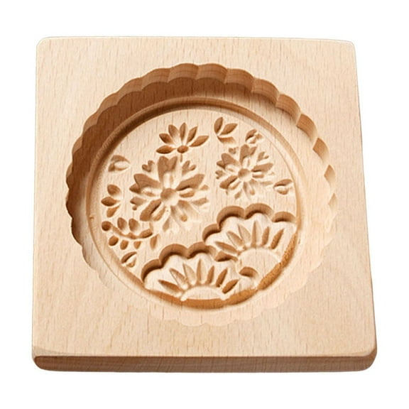 DIY Wooden Cookie Cutter Embossing Mould 3D Carved Wooden Cracke Mould Cookie Moulds Embossing Craft Decorative Baking Tools For Christmas Thanksgiving Halloween Easter Kitchen Miniature Baking Set