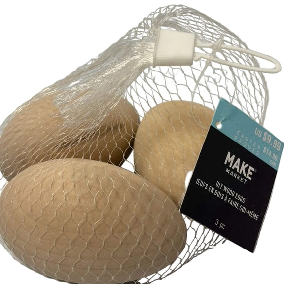 DIY Wooden Eggs approximately 3"  3 Piece Set