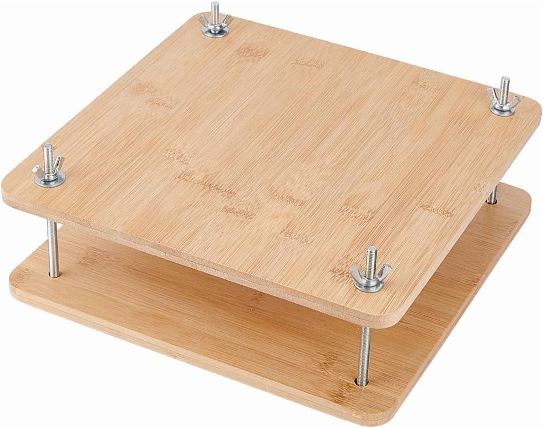 DIY Wooden Flower Press 9.84x9.84 Inch Square Bookbinding Press Book Press Machine Flat Paper Press Machine Book Press Bookbinding for Flower Press Handmade DIY Bookbinding Supplies Moccasin DIY