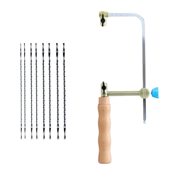 DIY Wooden Handle Wire Saw MINI U Type Metal Hand Coping Saw Professional Cutting Tools for Cutting Various Materials,1 x Wire Saw,Photo Color