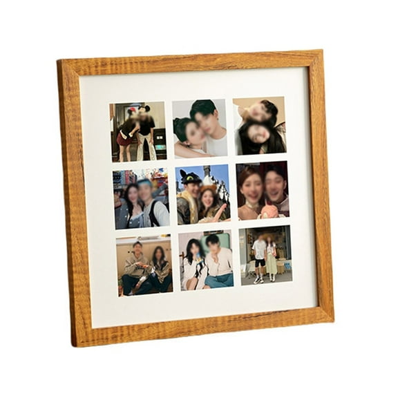 DIY Wooden Nine Grid Photo Frame 30 by 30cm for Display and Home Decoration