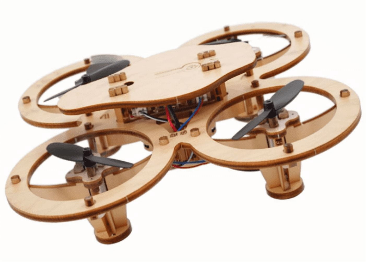DIY Wooden Quadcopter Drone Kit - Remote Control Flying Model for Adult, Build Your Own RC Aircraft Engineering Project A