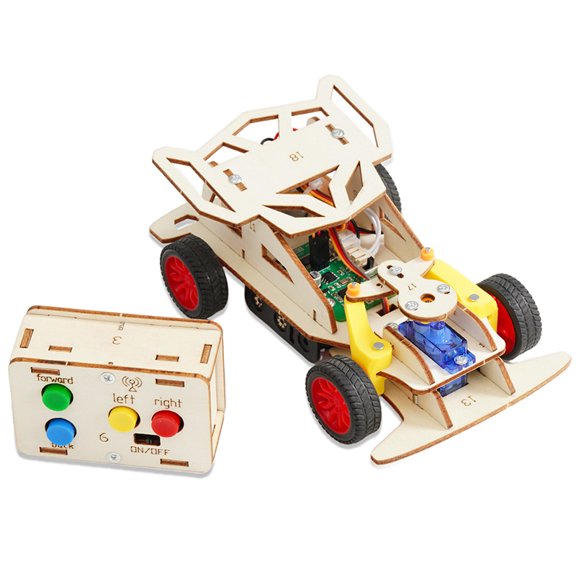 DIY Wooden Remote Control Car Building Kit for Kids STEM Educational Science Experiment Toy Wireless RC Racing Car Model Toys