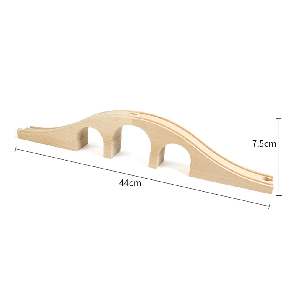 DIY Wooden Track Tools Bridge Train Rail Track Accessories Suitable for ...
