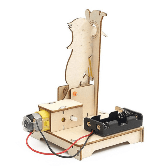 DIY Woodpecker Assemble Model Science Experimental Tool Kit STEM Kit for Learning Wooden Puzzle