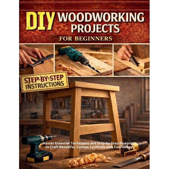 DIY Woodworking Projects for Beginners: Master Essential Techniques and Step-by-Step Blueprints to Craft Beautiful, Cust, (Paperback)
