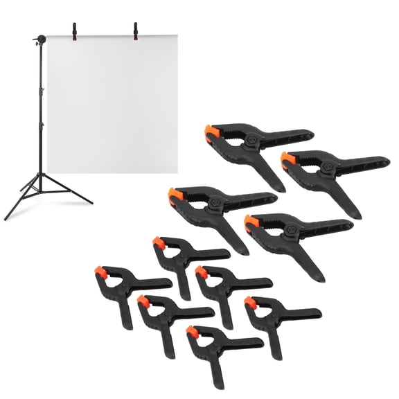 DIY Woodworking Spring Clamps, 10pc Set For Fast Secure Holding, Plastic Clips