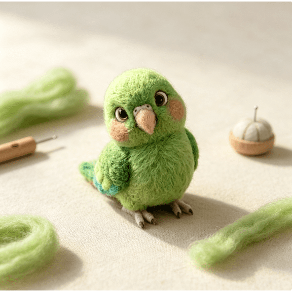 DIY Wool Felt Tiny Nature Friends Kit - Beginner-Friendly Wool Felt Craft Kit with Cute Animal Patterns, Perfect for Home Decor & Keychain Accessories