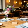 thumbnail image 1 of DIY Wreath Metal Ring With Wooden Base - Floral Arrangement for Wedding Centerpieces Table Decor and Party Ornament, 1 of 6
