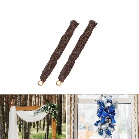 DIY Wreath Rattan,TGY Natural Handicrafts Rattan Garland for DIY Decoration,Rustic Garland Making Material for Floral Arrangements,2Pack