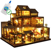 DIY Yaquanting Toy Model House 3D Wooden Puzzle Dollhouse for Adult Xmas Gift