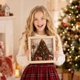thumbnail image 1 of DIY Yarn Poke Painting Kit for Christmas, 20cm Punch Needle Craft Set with Wooden Frame, Santa Snowman Handmade Home Decor, 1 of 5