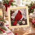 thumbnail image 1 of DIY Yarn Poke Painting Kit for Christmas, 20cm Punch Needle Craft Set with Wooden Frame, Santa Snowman Handmade Home Decor, 1 of 5
