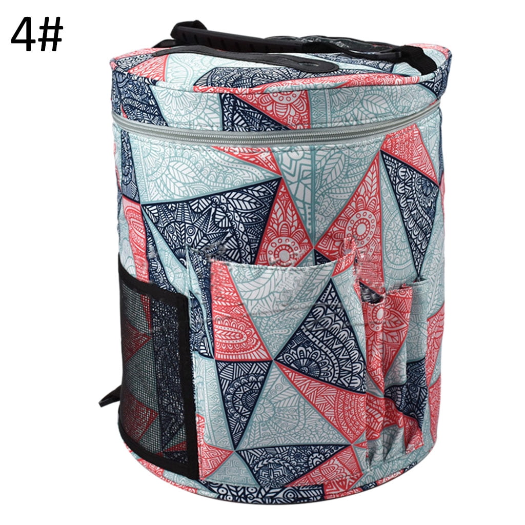 DIY Yarn Thread Sewing Tools Storage Bag Knitting Crochet Bag with Shoulder Strap Handles