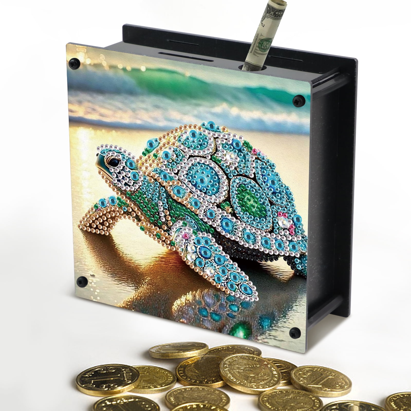 DIY diamond painting piggy bank kit, turtle applique diamond craft piggy  bank, creative crystal applique diamond handmade gift, suitable for  decoration and storage, festival gift recommendation - Walmart.com