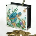 thumbnail image 1 of DIY diamond painting piggy bank kit, turtle applique diamond craft piggy bank, creative crystal applique diamond handmade gift, suitable for decoration and storage, festival gift recommendation, 1 of 7