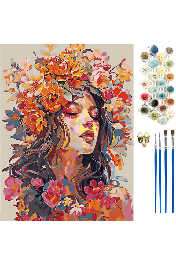 Paint by Numbers Kit for Adults, Canvas for Painting Crafts DIY with Paint Brushes, Acrylic Paint Set for Beginners, Home Decor Wall Decor 16 * 20 inch