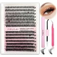 DIY eyelash extension, allinone cluster lashes with 280 individual