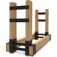 DIY metal firewood storage bracket kit adjustable log stacking stand ...