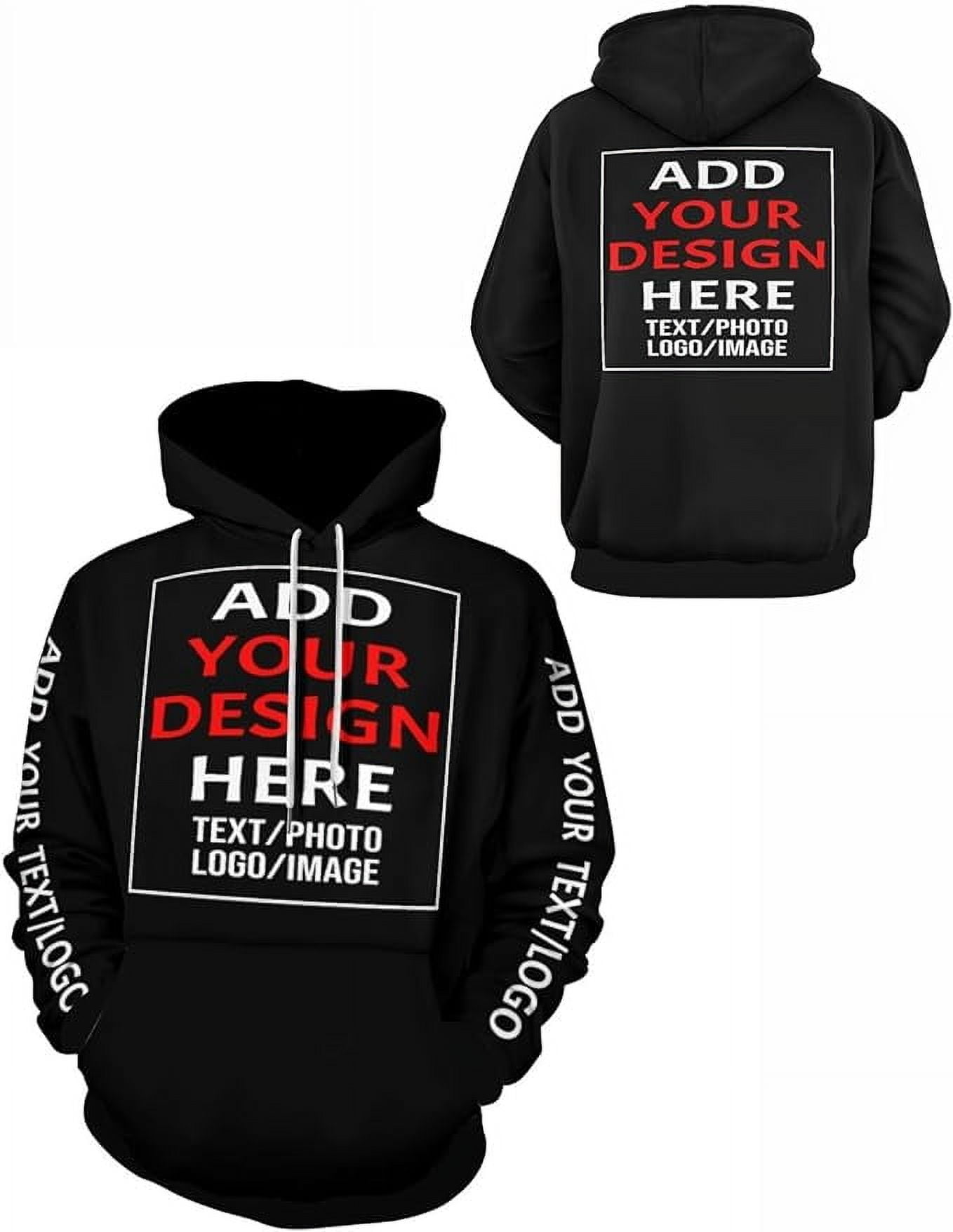 DIY print Hooded Front & Back Custom Hoodie for men&women Personalized ...