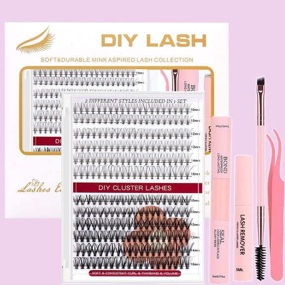 DIY segmented false eyelashes large-capacity set, 30D & 40D combined hot-melt false eyelashes